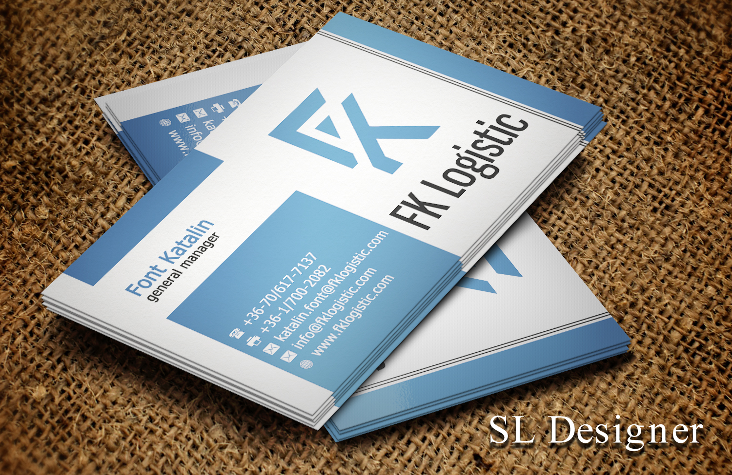 Business Card Design by SL Designer for FK Logistic Hungary Kft | Design #8393836