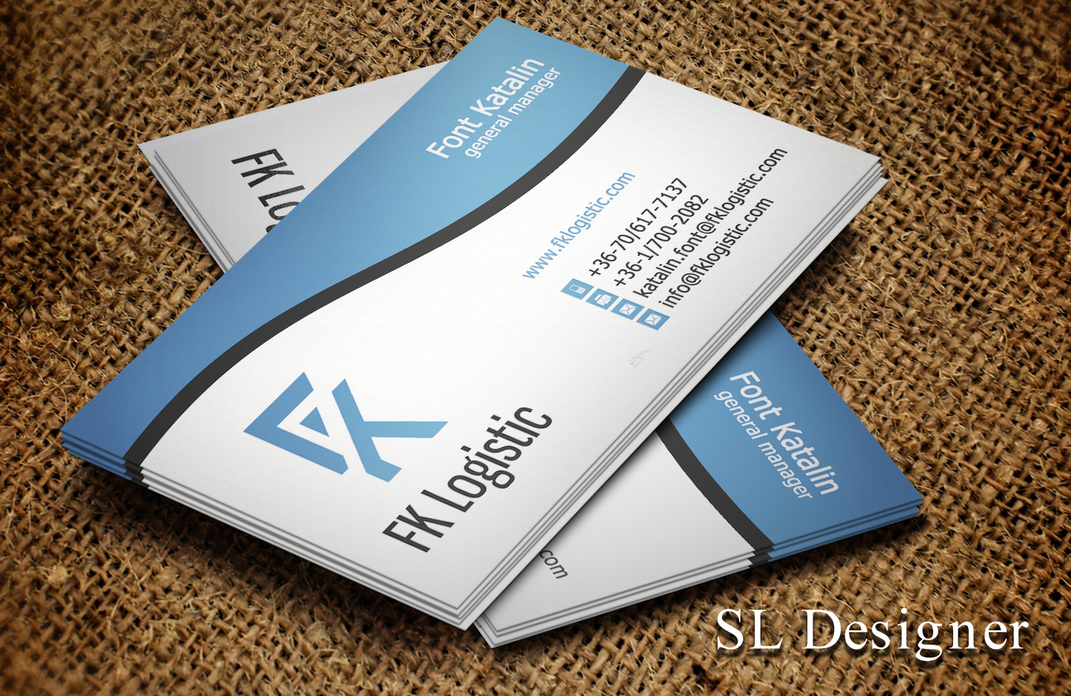 Business Card Design by SL Designer for FK Logistic Hungary Kft | Design #8393837