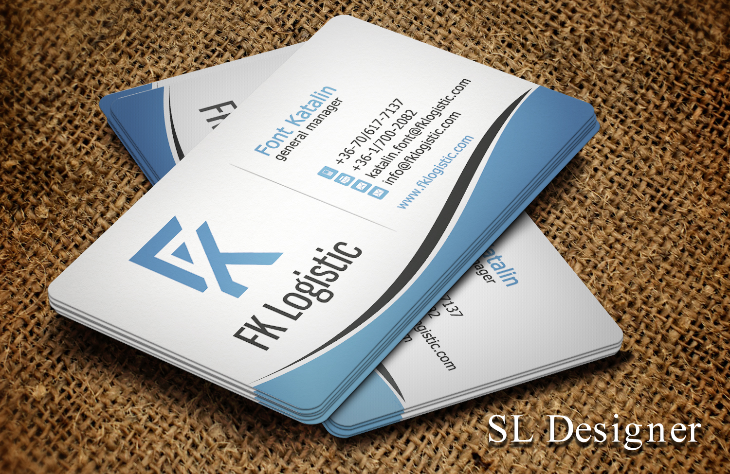 Business Card Design by SL Designer for FK Logistic Hungary Kft | Design #8393853