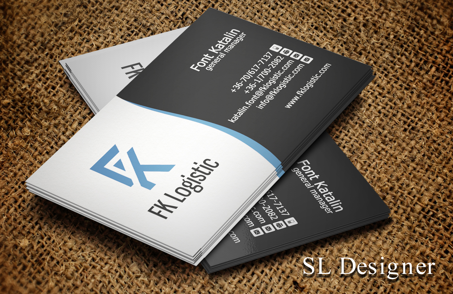Business Card Design by SL Designer for FK Logistic Hungary Kft | Design #8393854