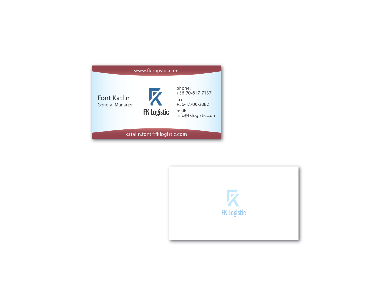 Business Card Design by equiDesign for FK Logistic Hungary Kft | Design #8438381