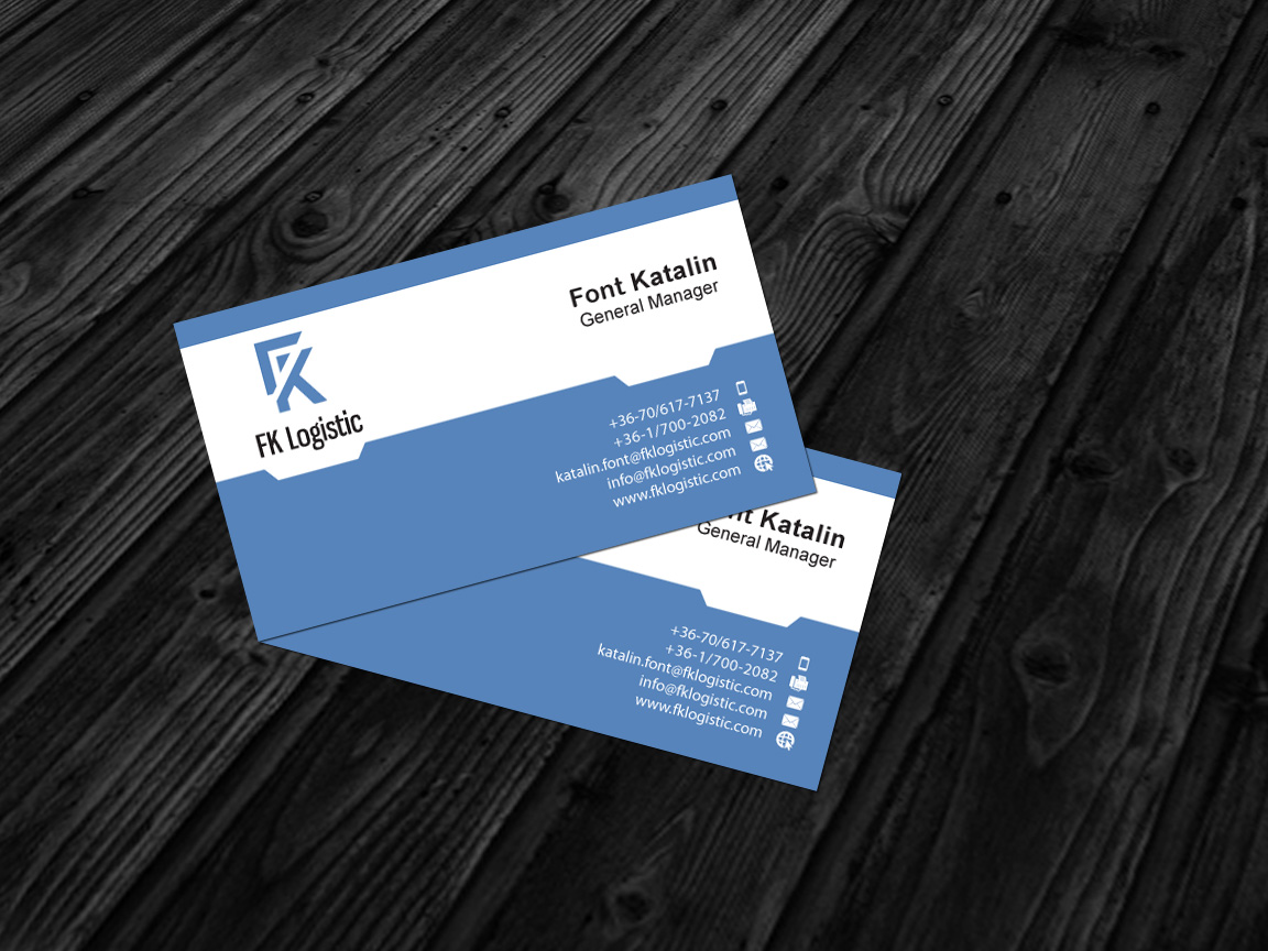 Business Card Design by S.R Creative One for FK Logistic Hungary Kft | Design #8436362