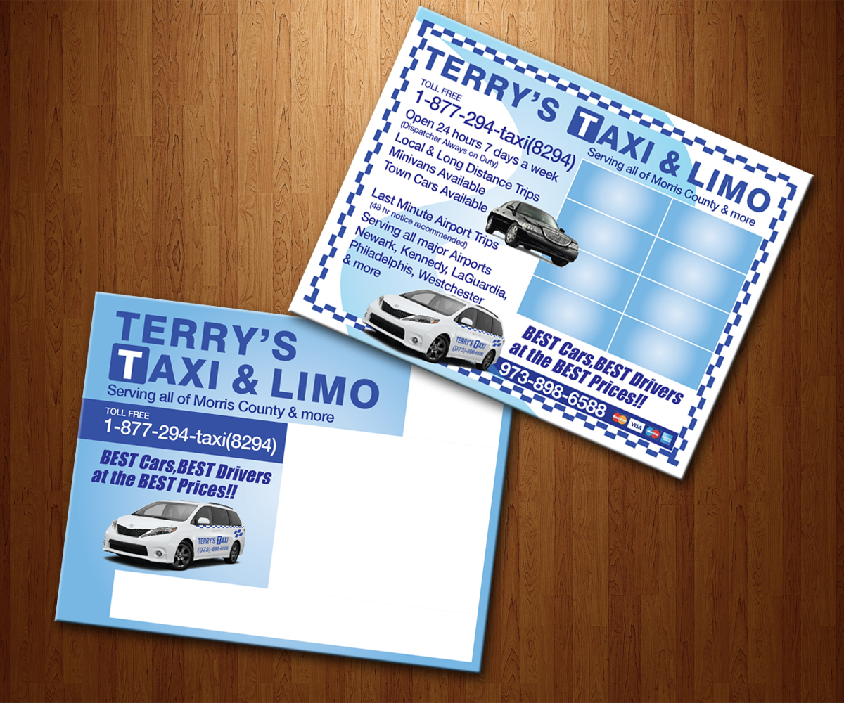 Postcard Design by Rohan Alexander for TERRY'S TAXI | Design #8395917
