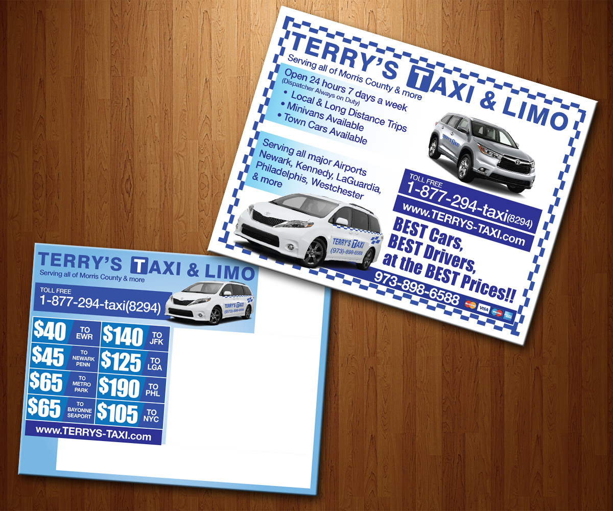 Postcard Design by Rohan Alexander for TERRY'S TAXI | Design #8403812