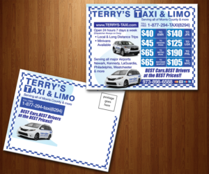 Postcard Design by Rohan Alexander for TERRY'S TAXI | Design: #8405400