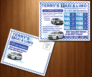 Postcard Design by Rohan Alexander for TERRY'S TAXI | Design: #8405826