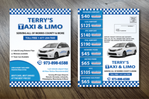 TERRY'S TAXI DIRECT MAILER TO THE AIRPORTS | Postcard Design by alex989