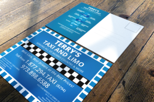 Postcard Design by lionx for TERRY'S TAXI | Design: #8407036
