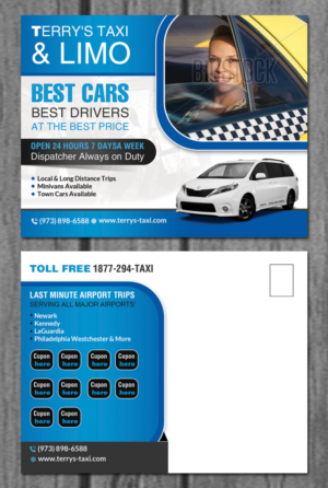 Postcard Design by creative.bugs for TERRY'S TAXI | Design: #8401989