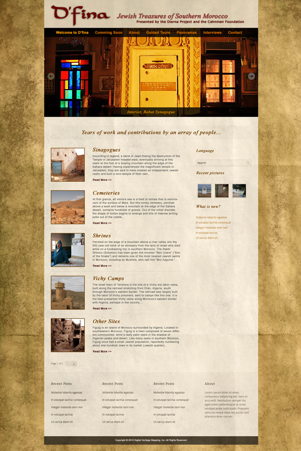 WordPress-Design von wendigox für Digital Heritage Mapping, Inc. | Design #414574
