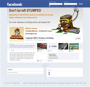 Diseño de Facebook por Sbss para CaptBill's Stump Grinding | Diseño: #2020493