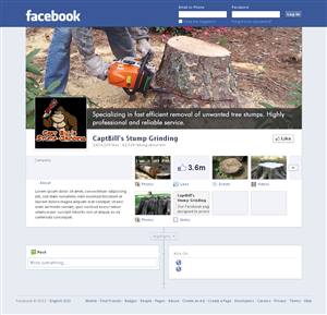Diseño de Facebook por Sbss para CaptBill's Stump Grinding | Diseño: #2020650