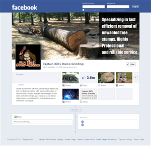 Diseño de Facebook por Sbss para CaptBill's Stump Grinding | Diseño: #2020655