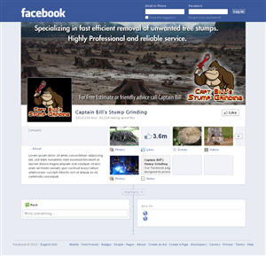 Diseño de Facebook por Sbss para CaptBill's Stump Grinding | Diseño: #2020664