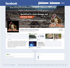 Diseño de Facebook por Sbss para CaptBill's Stump Grinding | Diseño: #2025401