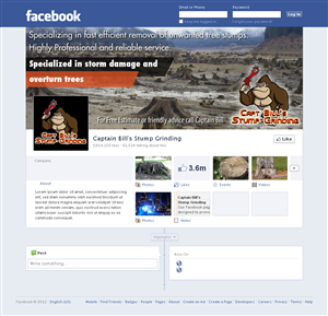 Diseño de Facebook por Sbss para CaptBill's Stump Grinding | Diseño: #2025403