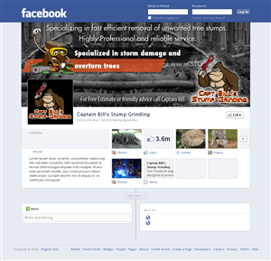 Diseño de Facebook por Sbss para CaptBill's Stump Grinding | Diseño: #2025408