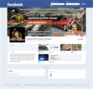 Diseño de Facebook por Sbss para CaptBill's Stump Grinding | Diseño: #2025410