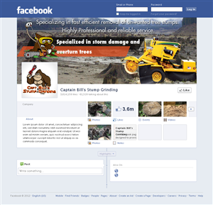 Diseño de Facebook por Sbss para CaptBill's Stump Grinding | Diseño: #2030272