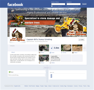 Diseño de Facebook por Sbss para CaptBill's Stump Grinding | Diseño: #2035123