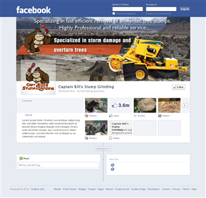 Diseño de Facebook por Sbss para CaptBill's Stump Grinding | Diseño: #2046344