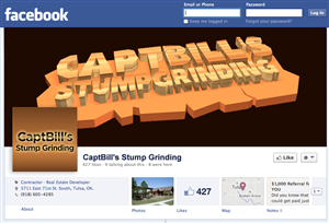 Diseño de Facebook por jgeoinbox para CaptBill's Stump Grinding | Diseño: #2012981