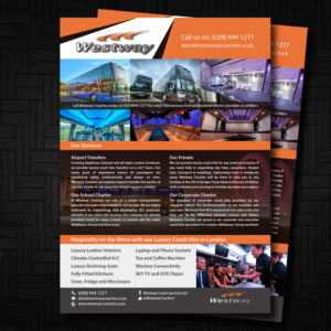 Flyer Design by Nightmist for Westway Coach Services | Design #8442396