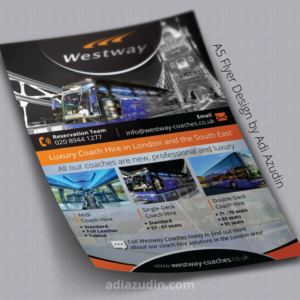 Flyer-Design von adiazudin für Westway Coach Services | Design: #8418595
