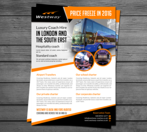 Flyer-Design von debdesign für Westway Coach Services | Design: #8411215
