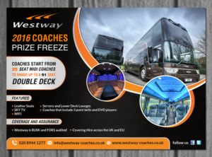 Flyer-Design von creative.bugs für Westway Coach Services | Design: #8412076