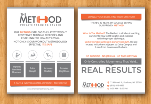 Private Gym Needs a Rack Card Design | Flyer Design by Adylhere