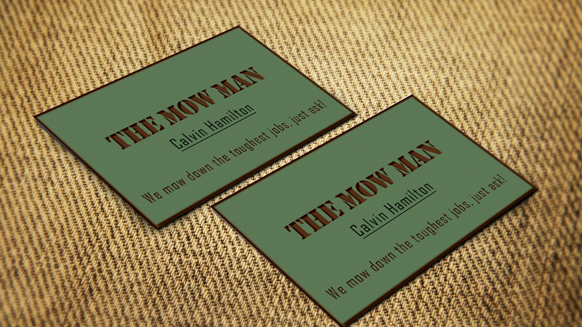 Business Card Design by Harshan for The Mow Man  | Design #1983838