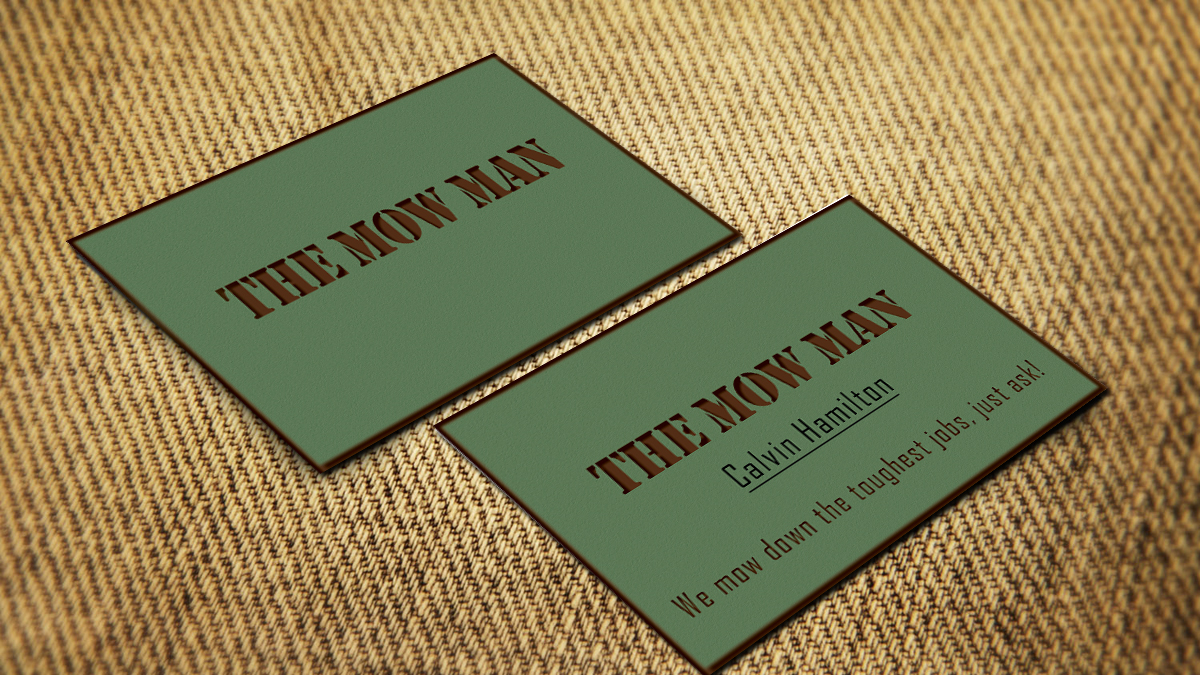 Visitenkarten-Design von Harshan für The Mow Man  | Design #1983910