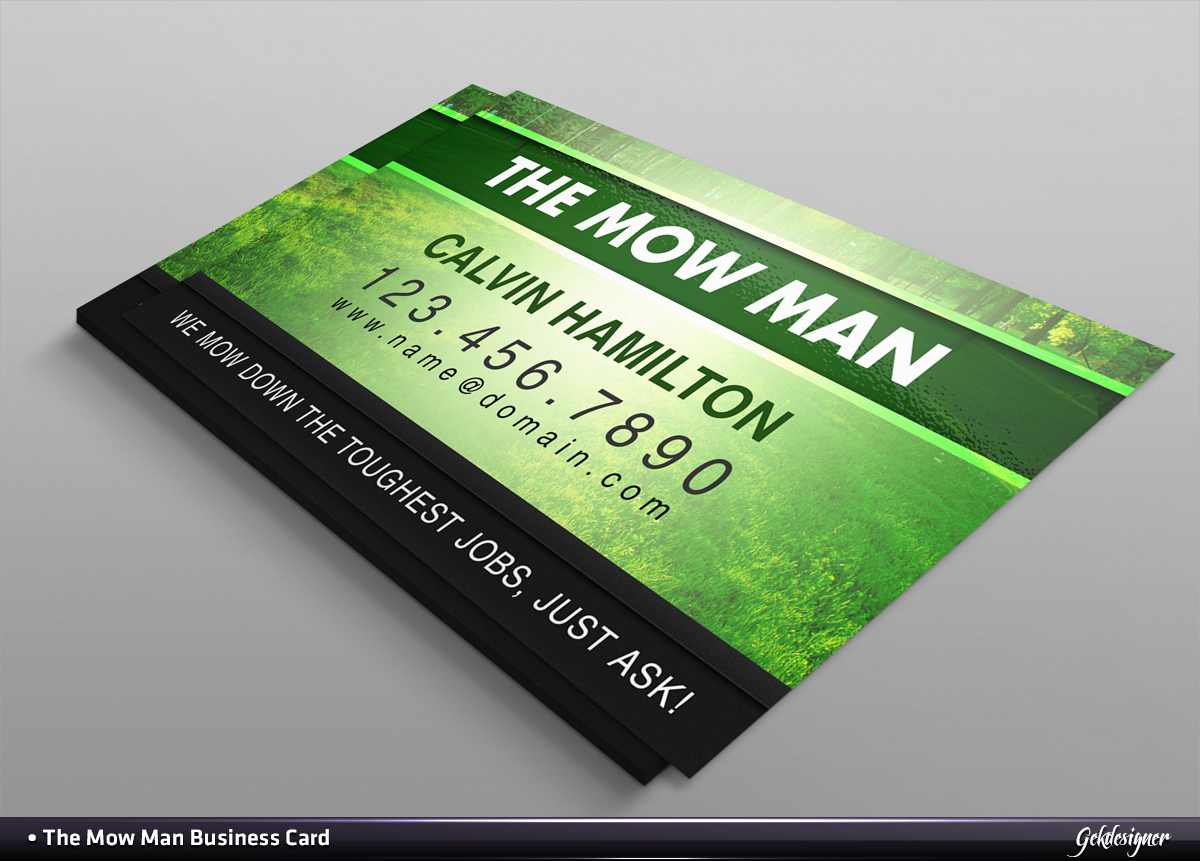 Business Card Design by gekgrfx for The Mow Man  | Design #1981228