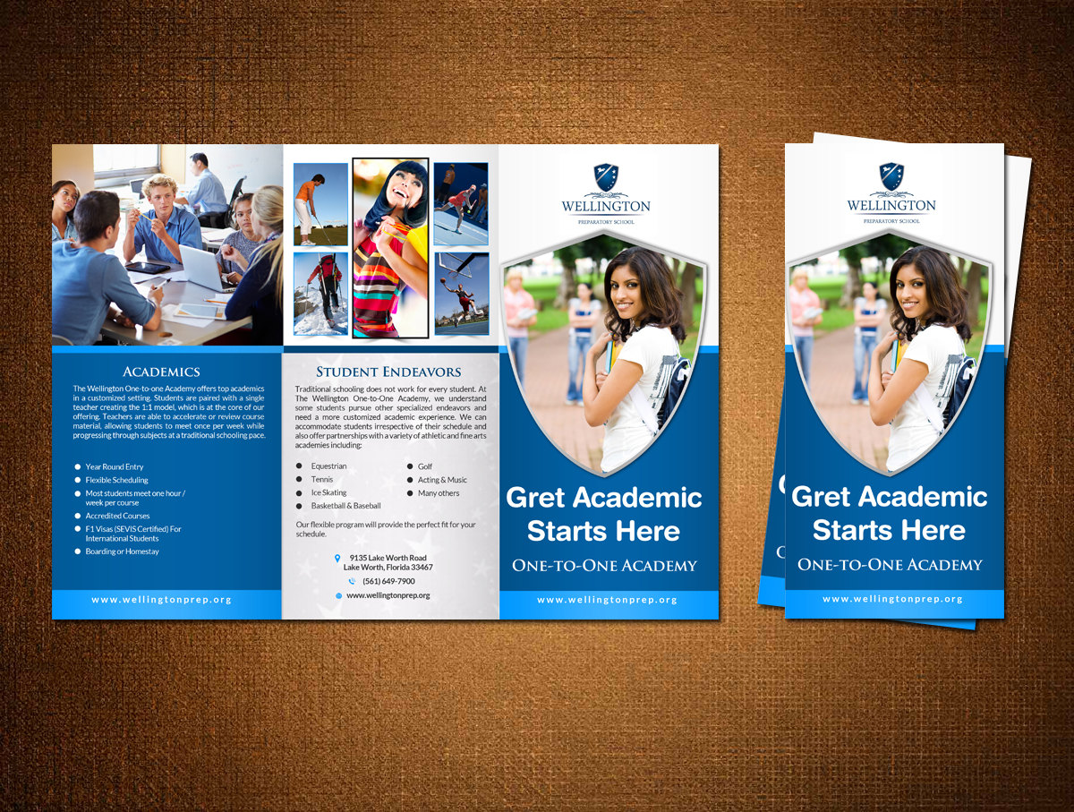 Diseño de Flyer por debdesign para Wellington Preparatory School | Diseño #8410882