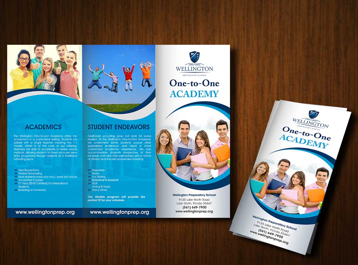 Diseño de Flyer por creative.bugs para Wellington Preparatory School | Diseño #8420525