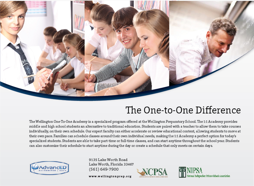 Diseño de Flyer por CreativeKlub para Wellington Preparatory School | Diseño #8424726