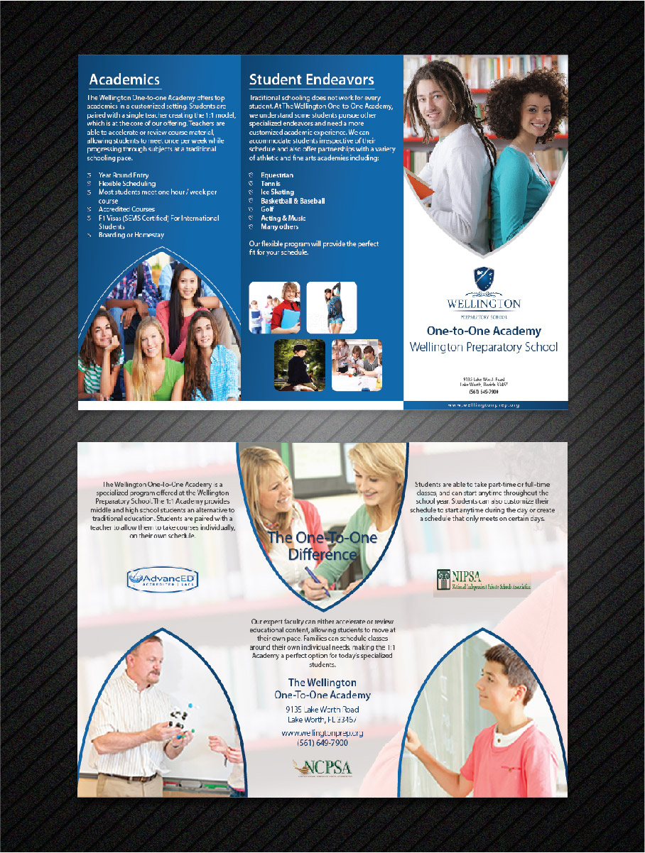 Diseño de Flyer por CreativeKlub para Wellington Preparatory School | Diseño #8475589