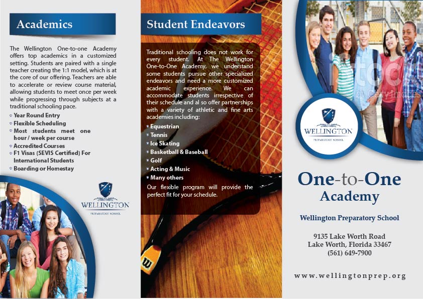 Diseño de Flyer por Awais.Shahid para Wellington Preparatory School | Diseño #8433428