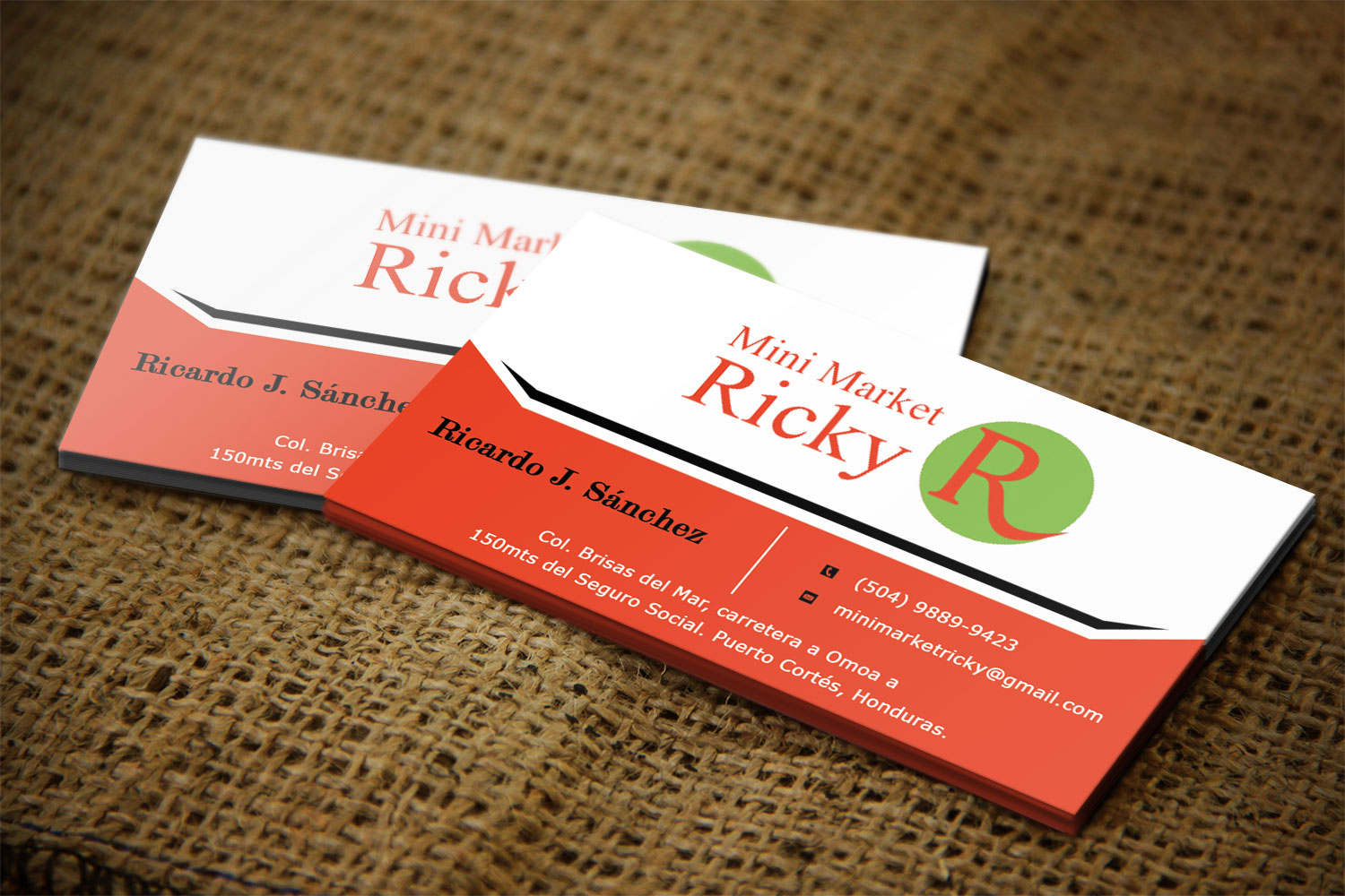 Business Card Design by Lanka Ama for Mini Market Ricky | Design #8412849