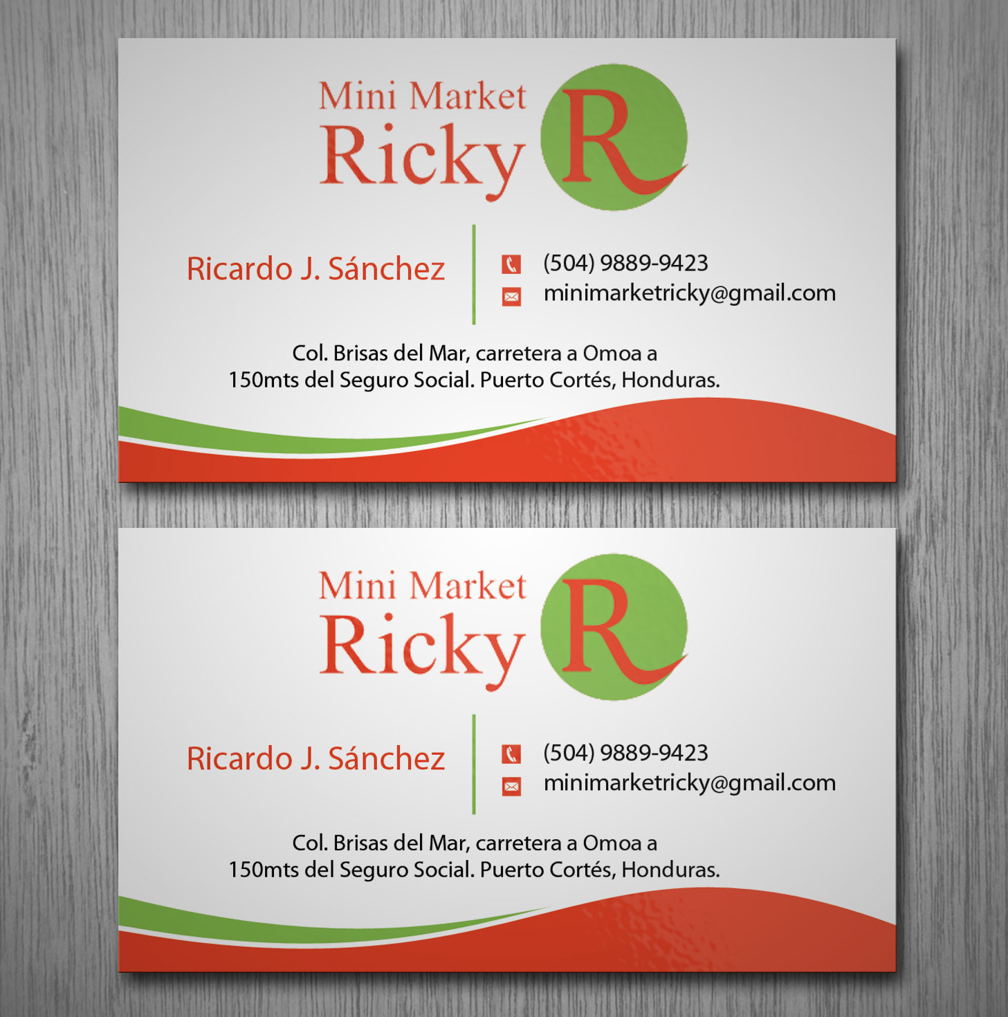 Business Card Design by Lanka Ama for Mini Market Ricky | Design #8412861