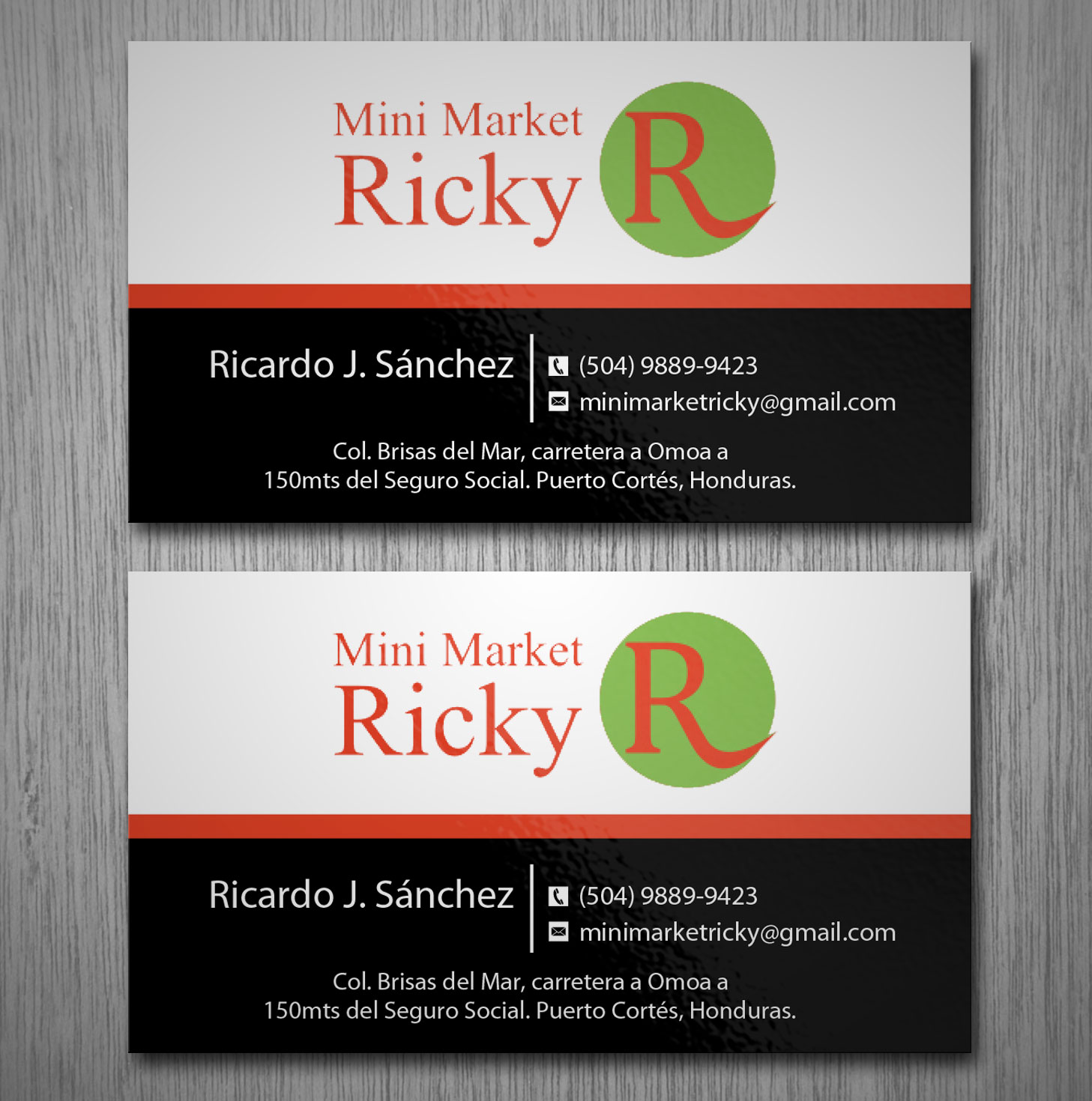 Business Card Design by Lanka Ama for Mini Market Ricky | Design #8412863