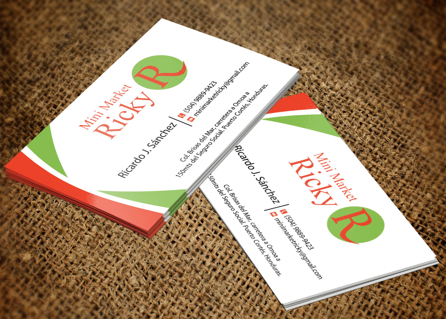Business Card Design by Lanka Ama for Mini Market Ricky | Design #8412867