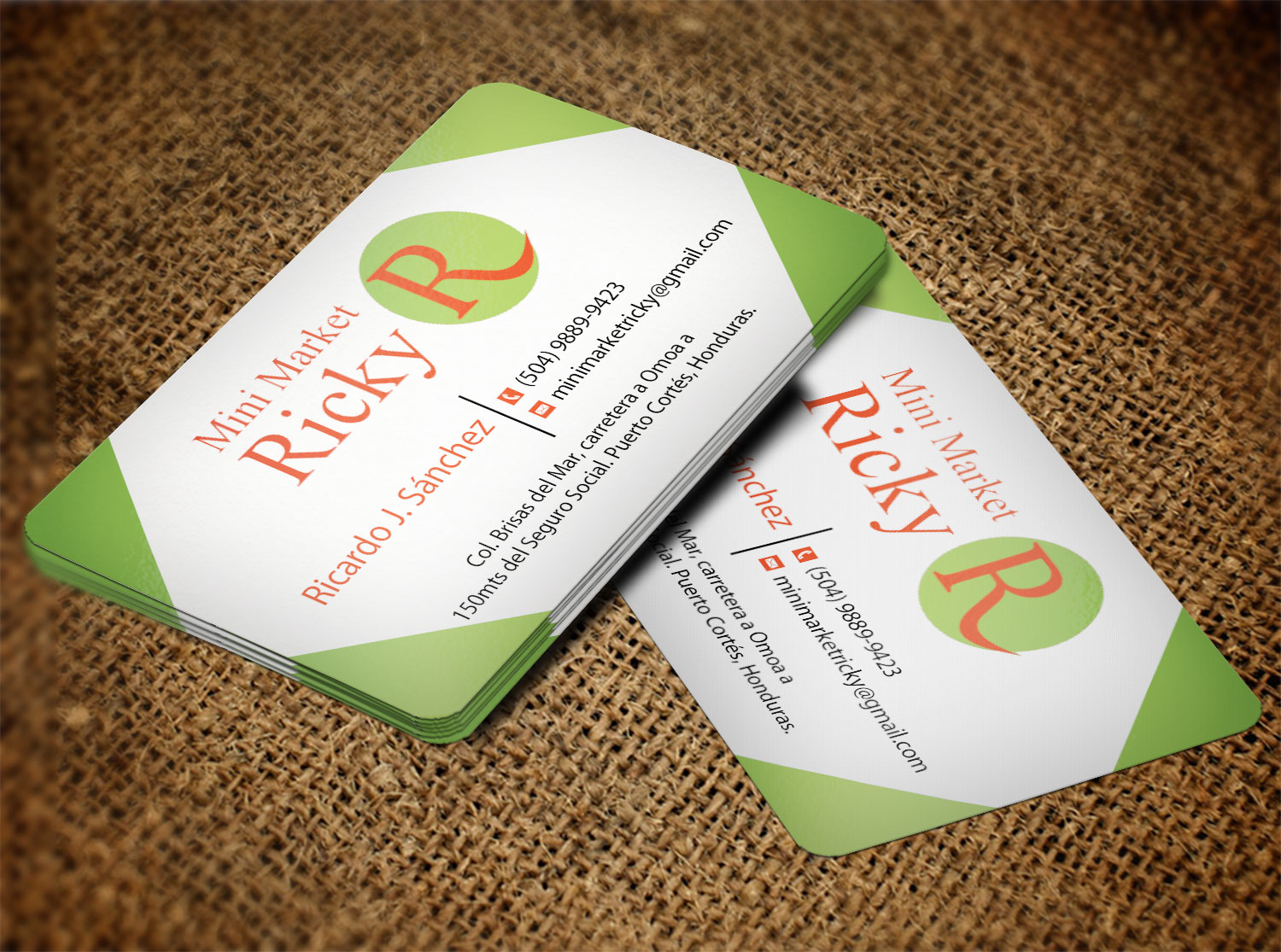 Business Card Design by Lanka Ama for Mini Market Ricky | Design #8412869