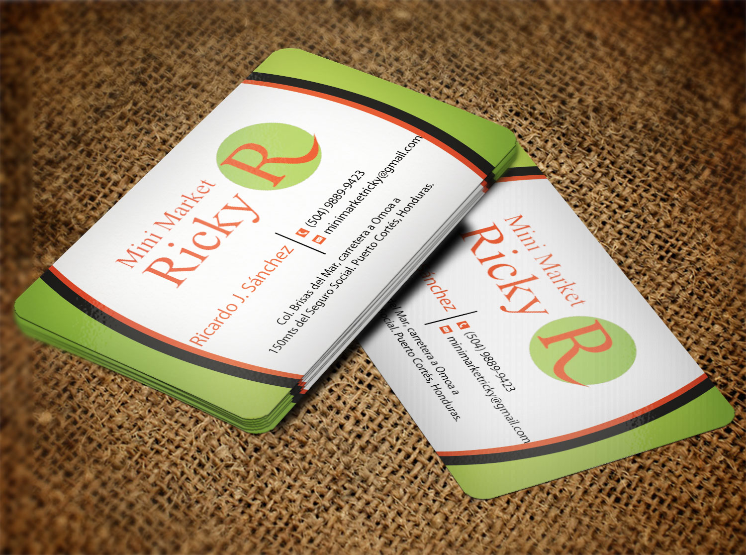 Business Card Design by Lanka Ama for Mini Market Ricky | Design #8412870
