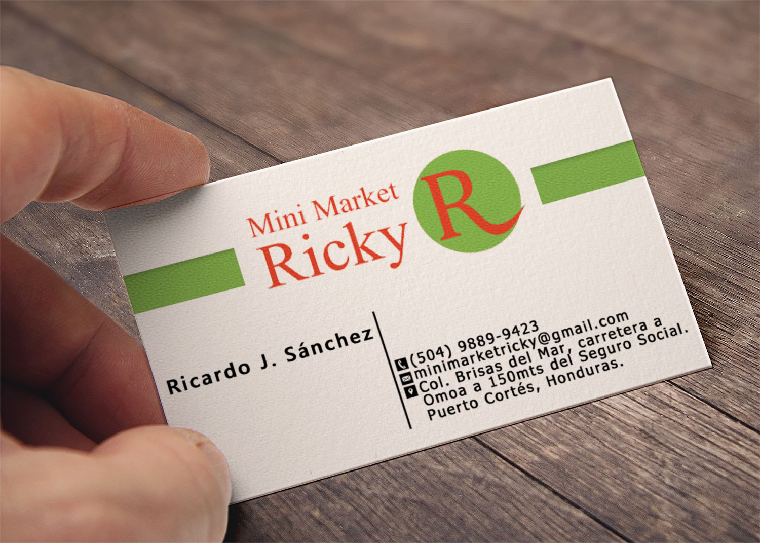 Diseño de Tarjeta de Presentación por Lanka Ama para Mini Market Ricky | Diseño #8412883