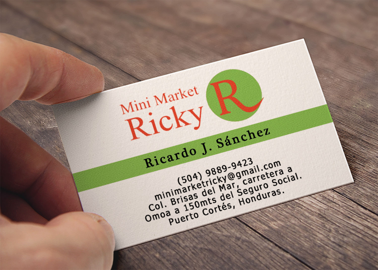 Diseño de Tarjeta de Presentación por Lanka Ama para Mini Market Ricky | Diseño #8412884