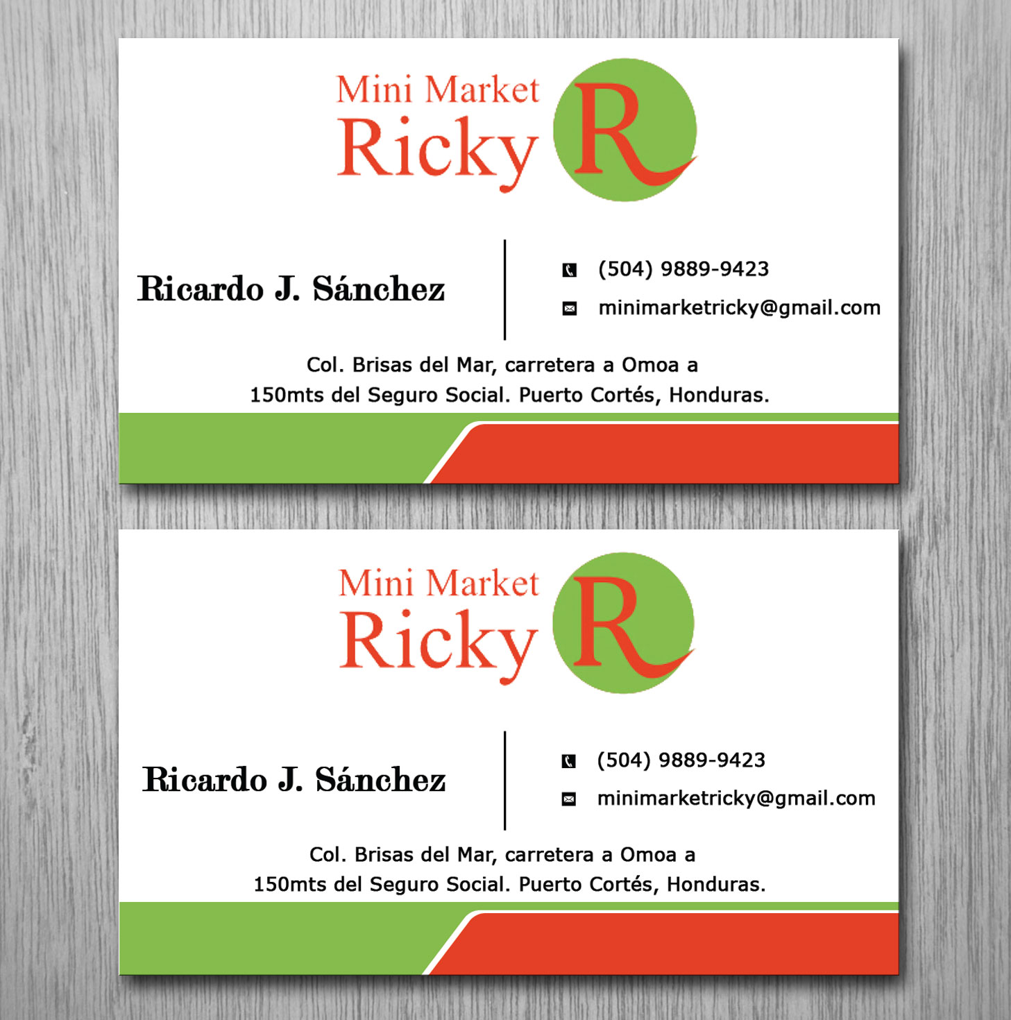 Business Card Design by Lanka Ama for Mini Market Ricky | Design #8412900