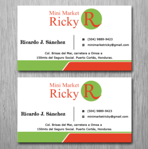 Business Card Design by Lanka Ama for Mini Market Ricky | Design: #8412900