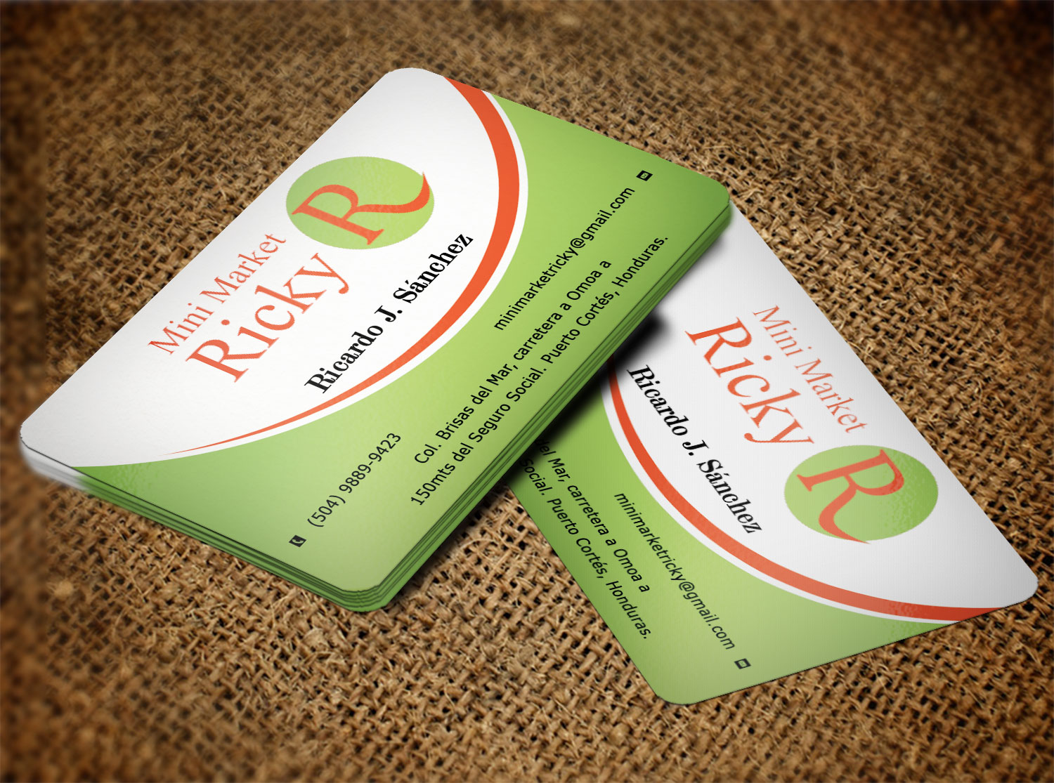 Business Card Design by Lanka Ama for Mini Market Ricky | Design #8412902